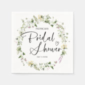 Bruiloft met Lieve Wilde Bloem Servet (Voorkant)