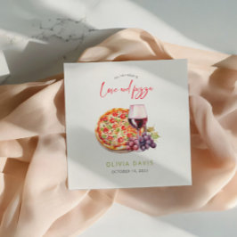 Bruiloft met Love and Pizza Servet