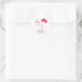 Bruiloft met 'Love is in the Air'-thema Ronde Sticker (Tas)