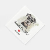 Bruiloft met Miniature Schnauzer 'Drinks on Me' Servet (Hoek)