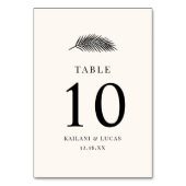 Bruiloft met minimale palmbladeren kaart (Achterkant)