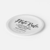 💍 bruiloft met # minimalistische elegante papieren bordje (Gekanteld)