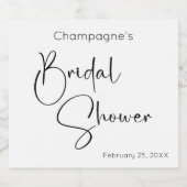 Bruiloft met modern lettertype sparkling wijnetiket (Enkel label)