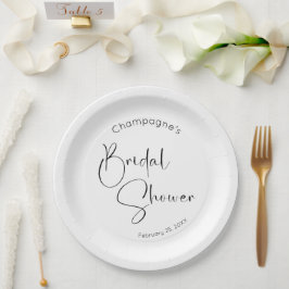 Bruiloft met modern script papieren bordje