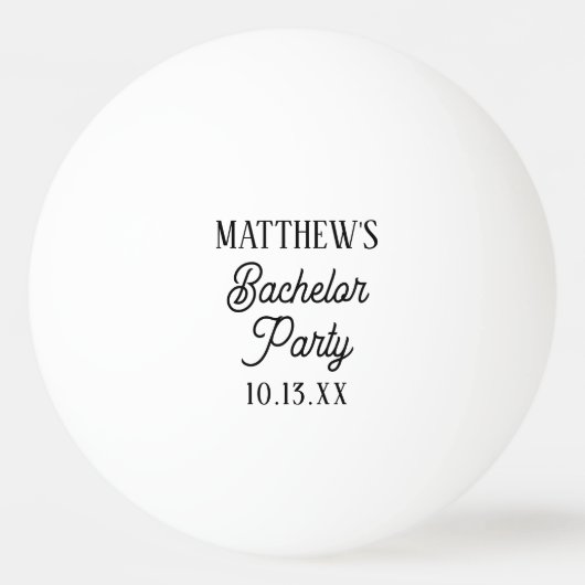 Bruiloft met moderne typografie pingpongbal (Voorkant)