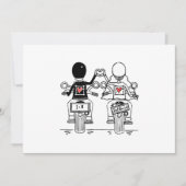 Bruiloft met motorfiets bedankkaart (Voorkant)