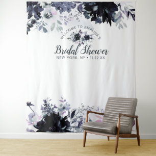 Bruiloft met nachtbloemen fotoprop decoratie achte wandkleed