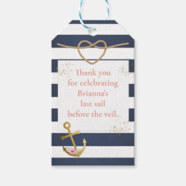 Bruiloft met Nautisch Themma Cadeaulabel