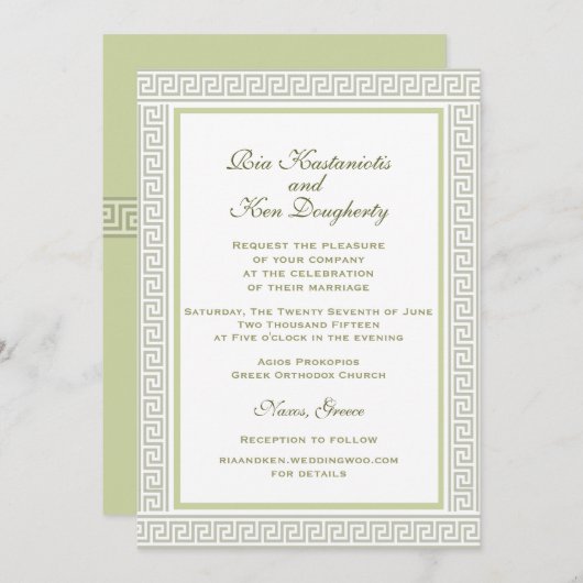 bruiloft met naxos kaart (Voorkant / Achterkant)