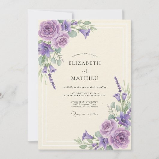 Bruiloft met Orchideeënblad Kaart (Voorkant)