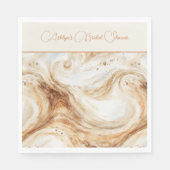 Bruiloft met Pompoen Latte Swirls Servet (Voorkant)