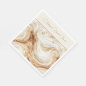 Bruiloft met Pompoen Latte Swirls Servet (Hoek)