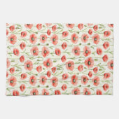 Bruiloft met rode klaprozen theedoek (Horizontaal)