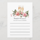 Bruiloft met Rozenblaadjes & Prosecco Champagne Advieskaart (Voorkant)