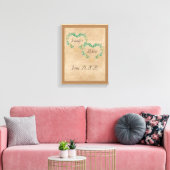 Bruiloft met Rurale Romantische Script Canvas Afdruk (Insitu (Woonkamer))