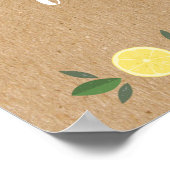 Bruiloft met Rustic Main Squeeze Citroenen Poster (Hoek)