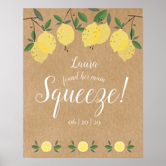 Bruiloft met Rustic Main Squeeze Citroenen Poster (Voorkant)