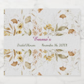 Bruiloft met Rustieke Botanische Aanpassing Sparkling Wijnetiket (Enkel label)