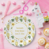 Bruiloft met rustieke heteluchtballon en zonnebloe papieren bordje (Feest)