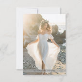 Bruiloft met rustieke Love & Thanks Bridal Shower  Bedankkaart (Achterkant)