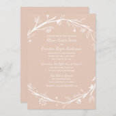 Bruiloft met samengestelde families krans kaart (Voorkant / Achterkant)