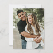 Bruiloft met 'Sip Sip Hooray' zwart-wit foto van h Kaart (Achterkant)