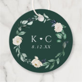 Bruiloft met smaragdgroen elegant bedankjes labels (Voorkant)