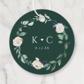 Bruiloft met smaragdgroen elegant bedankjes labels (Voorkant)