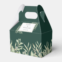 Bruiloft met smaragdgroene beplanting en bladgroen