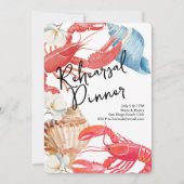Bruiloft met strandrepetitie diner kaart (Voorkant)