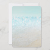 Bruiloft met strandthema kaart (Achterkant)