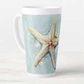 Bruiloft met strandthema  latte mok (Linkerhoek)