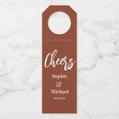 Bruiloft met terracotta-thema   flessenhanger (Voorkant)