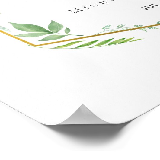 Bruiloft met Tuin Groenelementen Poster (Hoek)