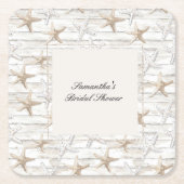 Bruiloft met uitzicht op de oceaan kartonnen onderzetters (Voorkant)