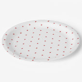 Bruiloft met Valentijnsdagthema: Hart & Liefde Papieren Bordje (Gekanteld)