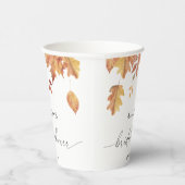 Bruiloft met vallende bladeren papieren bekers (Rechts)