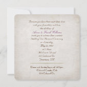 bruiloft met verlenging roze linthart met ringen kaart (Achterkant)