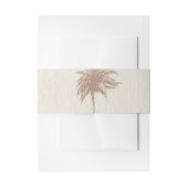 Bruiloft met vintage bruine palmboom op het strand uitnodigingen wikkel (Voorkant Voorbeeld)