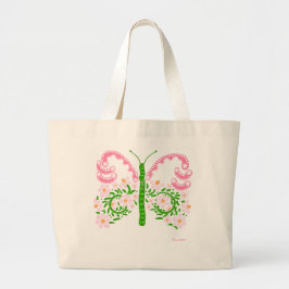 bruiloft met vlinder grote tote bag