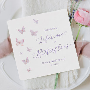 Bruiloft met Vlinders Bruidsfeest  Servet