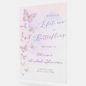 Bruiloft met Vlinders Bruidsfeest Welkom Acryl Bord (Hoek)