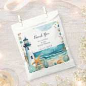 Bruiloft met vuurtoren thema bedankzakje (Geknipt)