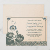 bruiloft met waterlust en libellen kaart (Voorkant / Achterkant)