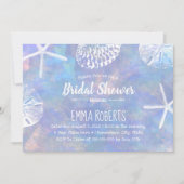 Bruiloft met waterverf bruidsshower zeeschelpen kaart (Voorkant)