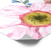 Bruiloft met wilde bloemen bruidsfeest welkom poster (Hoek)