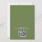 Bruiloft met wilde bloemen, elegante moderne budge kaart (Achterkant)