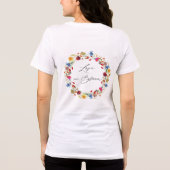 Bruiloft met wilde bloemen op bruiloftsfeest - op  Tri-Blend shirt (Achterkant)