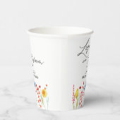 Bruiloft met wilde bloemen papieren bekers (Rechts)