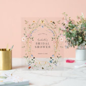 Bruiloft met wilde bloemen Vlinder Bij Welkom bord (Huwelijk)